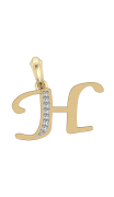 Gold Alphabet H charm